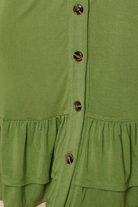 Parker Ruffle Button Jersey Knit Mini Dress