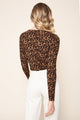 Lea Leopard Square Neck Jersey Knit Top