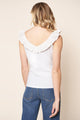 Adeline Ruffle Ribbed Knit Convertible Tank Top