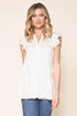 Bethany Tiered Trapeze Cap Sleeve Blouse