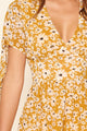 Iva Floral Print Tie Sleeve Mini Dress