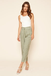 Colette Plaid Pintuck Trousers
