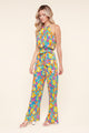 Yara Rainbow Floral Lighthearted Trapeze Jumpsuit