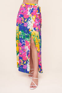 Gypsum Floral Maxi Wrap Skirt