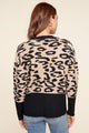 Lonnie Leopard Colorblock Crew Neck Sweater