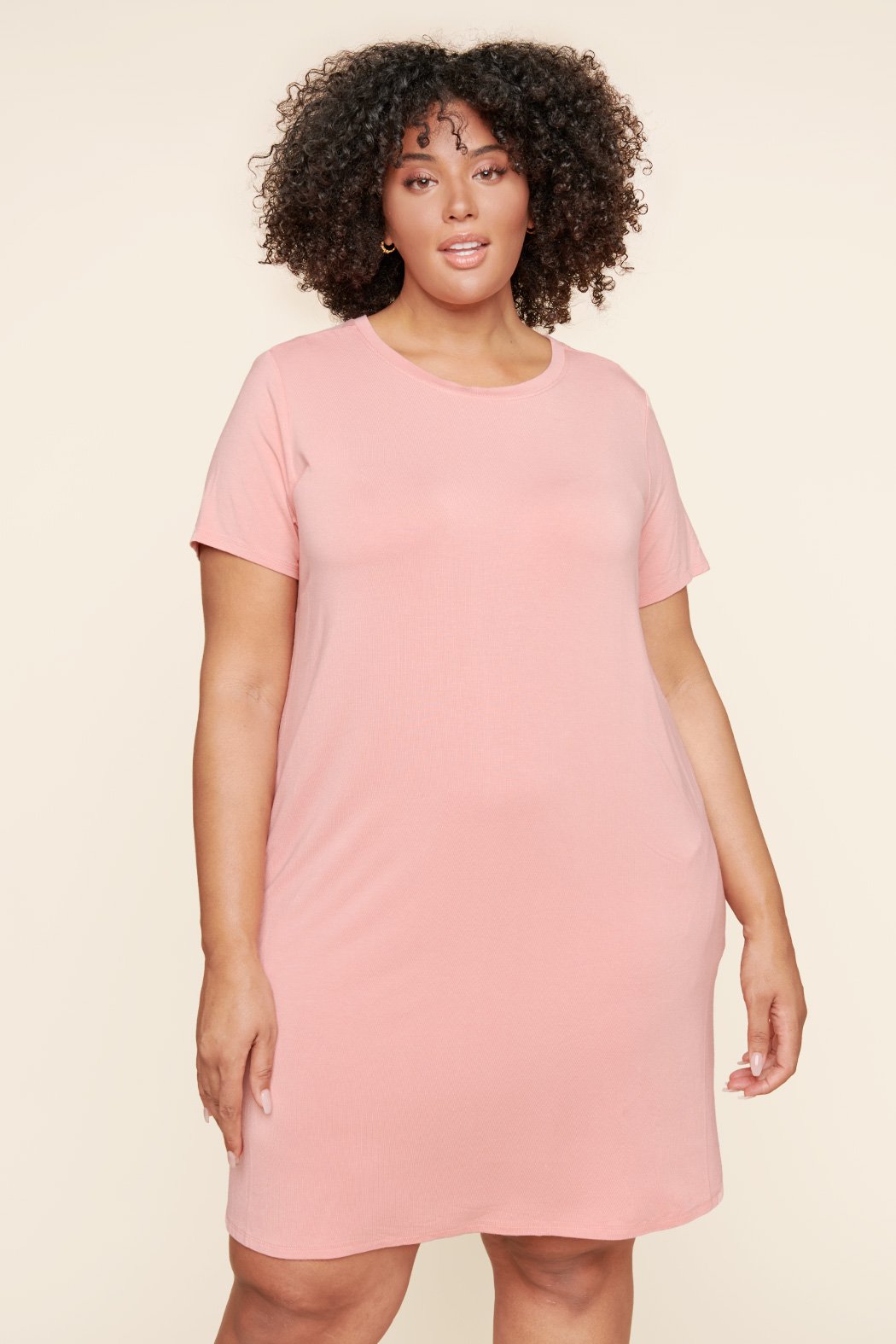 Weekender T Shirt Mini Jersey Knit Dress Curve Weekender T Shirt Mini Jersey Knit Dress Curve