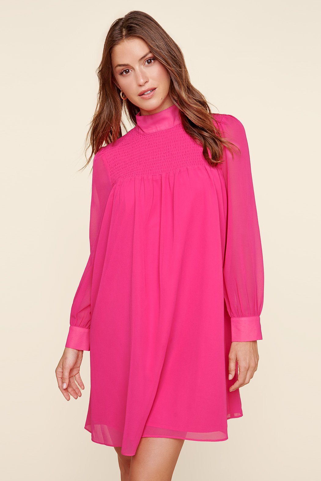 Kam Mock Neck Babydoll Dress Sugarlips Kam Mock Neck Babydoll Dress Sugarlips
