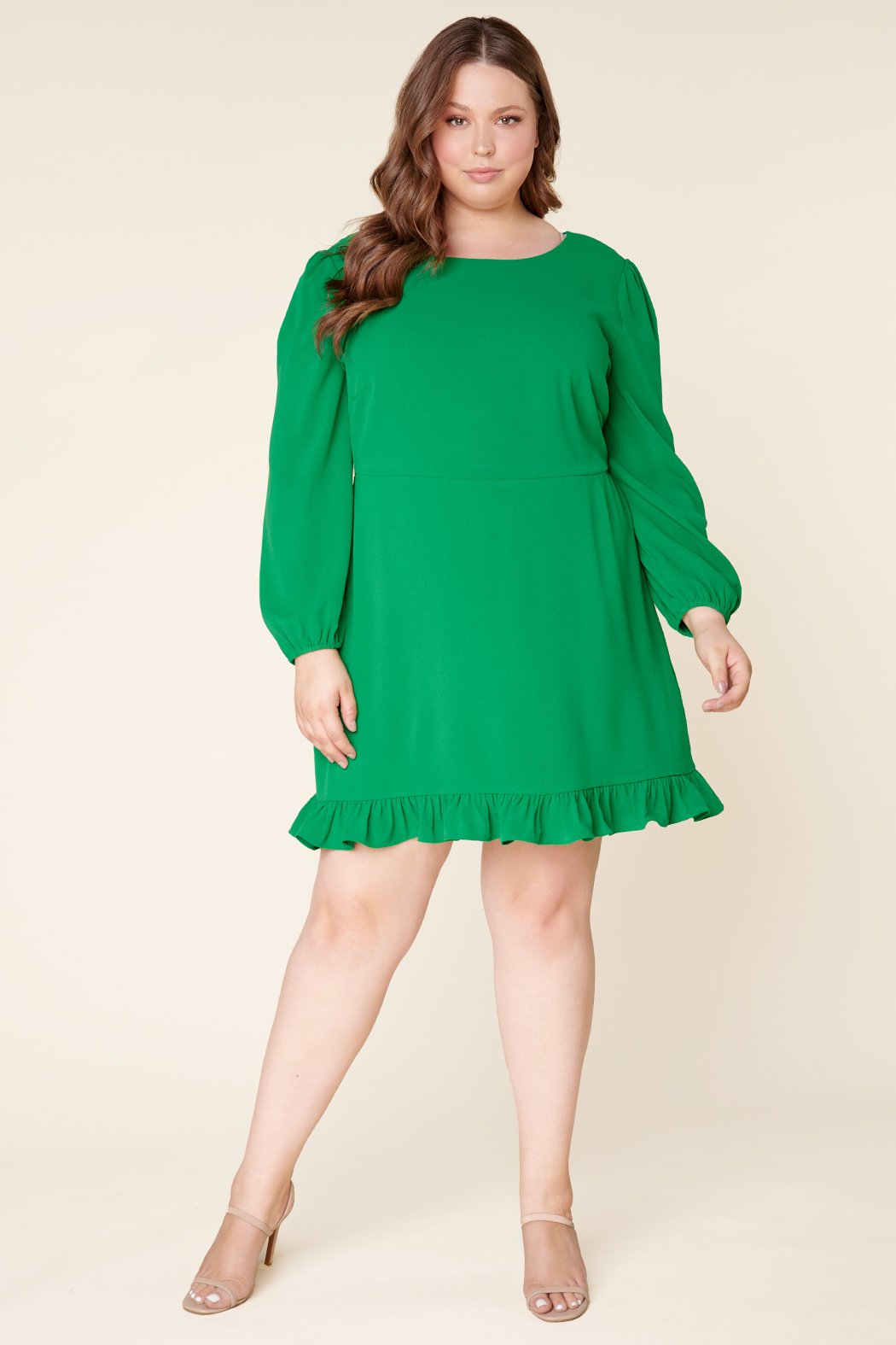 Double Take Ruffle Hem Mini Dress Curve Sugarlips Double Take Ruffle Hem Mini Dress Curve Sugarlips