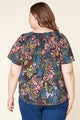 With Grace Floral Flouncy Bell Sleeve Top Curve