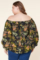 Night Bloom Off the Shoulder Balloon Sleeve Top Curve
