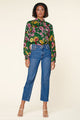 Everly Floral Mock Neck Blouse
