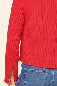 Berlin Button Front Ribbed Cardigan Sweater