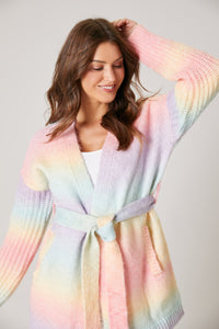 Cielo Rainbow Knit Robe Cardigan