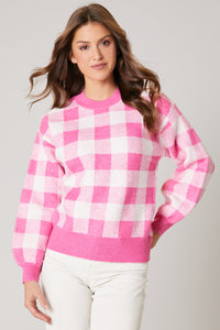 Farewell Gingham Pullover Sweater