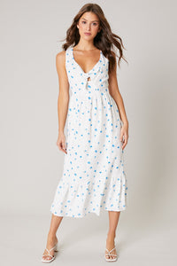 Pacifica Floral Knotted Midi Dress