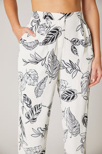 Another Day In Paradise Tropical Print Trouser Pants