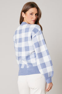 Farewell Gingham Pullover Sweater