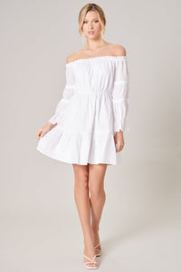 Count on You Ruffle Off the Shoulder Dress