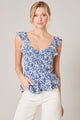 Alice Floral Ruffle Top