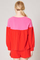 Happy Days Colorblock French Terry Knit Top