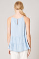 Cannes Chambray Tiered Swing Tank Top