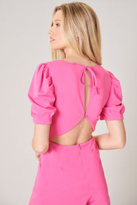 Of the Essence Back Cutout Romper
