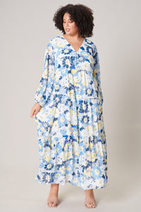 Zippy Seaside Floral Mabel Tiered Maxi Dress Curve