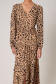 Java Leopard Mabel Tiered Maxi Dress