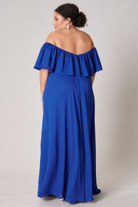 Enamored Off the Shoulder Ruffle Dress Curve