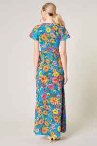 Twiggy Floral Lunar Maxi Wrap Dress
