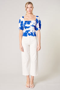 Calypso Floral Seville Ruched Top