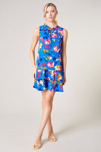 Esby Floral Graceland Ruffle Trim Mini Dress