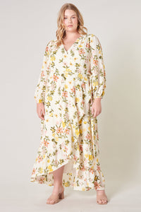 Ashlynn Floral Califa Maxi Wrap Dress Curve