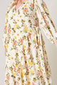 Ashlynn Floral Califa Maxi Wrap Dress Curve