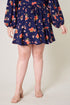 Roseanne Floral Lowell Fluted Mini Skirt Curve