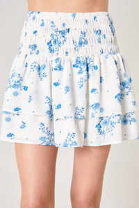 Chandler Floral Eclipse Smocked Ruffle Skirt