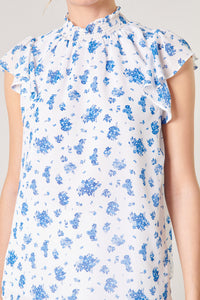 Fond of You Floral Sun Up Mock Neck Top