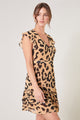 Java Leopard Tiered Ruffle Mini Dress