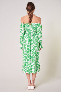 Kennedy Floral Denni Smocked Midi Dress
