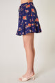 Roseanne Floral Lowell Fluted Mini Skirt
