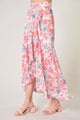 Macaron Floral Saturated Love Midi Skirt