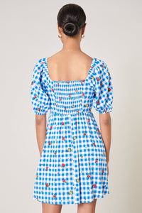 Dorothy Rosebud Gingham Puff Sleeve Mini Dress