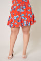 Rosario Floral Lowell Fluted Mini Skirt Curve