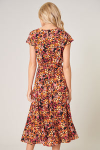Honey Blossom Dolman Sleeve Midi Dress