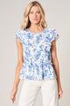 Halcyon Floral Kindred Peplum Top