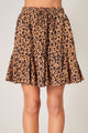 Carmelie Leopard Lowell Fluted Mini Skirt