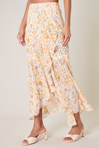 French Country Saturated Love Midi Skirt