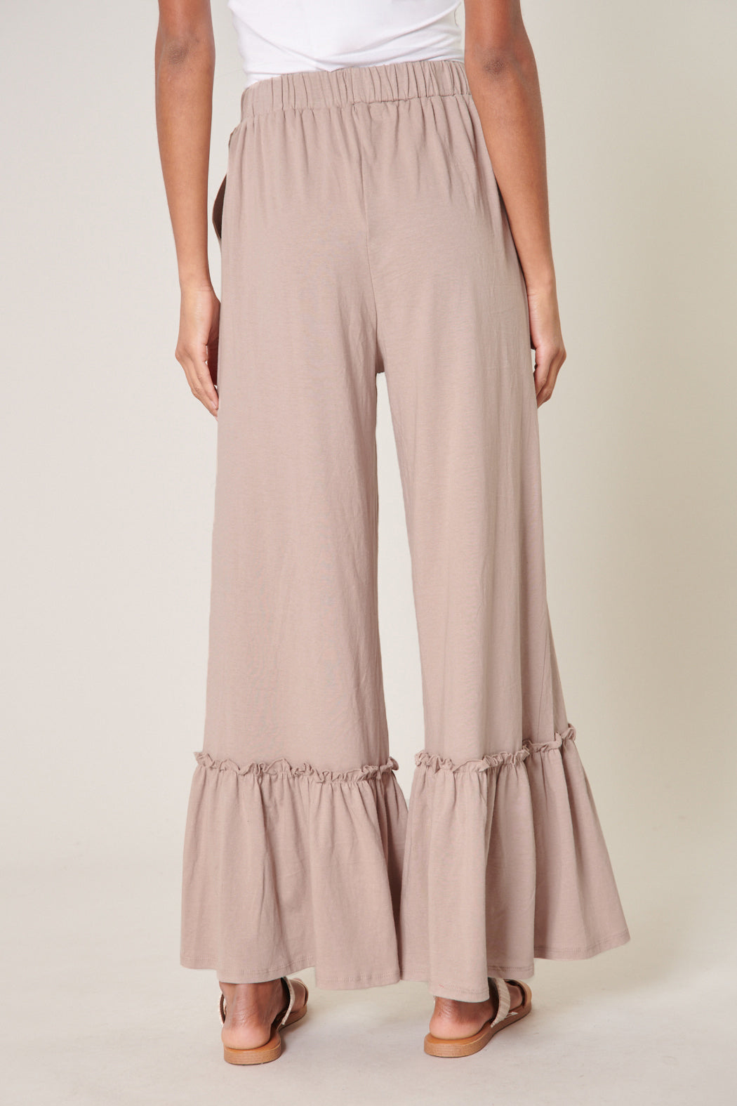 strachable cotton trouser pent with ruffle lace