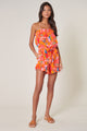 Southerland Floral Frilly Strapless Romper