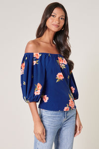 See You Soon Off The Shoulder Puff Sleeve Top